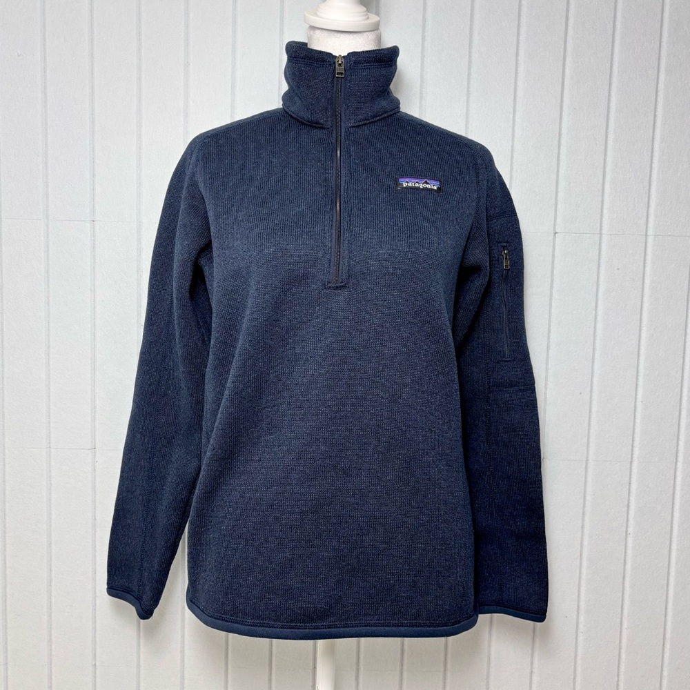 Patagonia Women's Navy Quarter-Zip Fleece size‎ XS